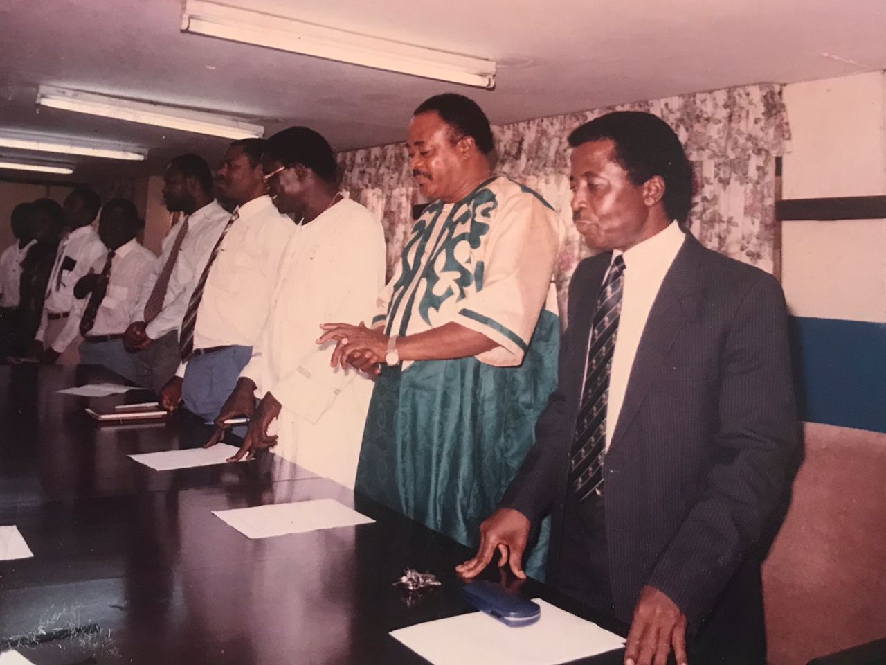 AAFANET representatives at an indoor meeting or official event.